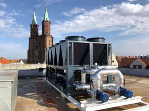 Sprężarka Turbocor na dachu